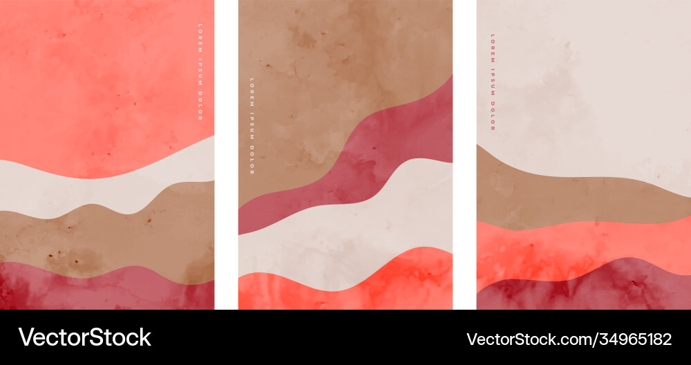 Abstract Wave Patterns - Minimalist Set vector image