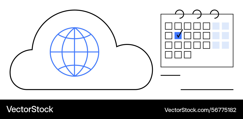 Cloud connectivity with online scheduling via Cloud connectivity with online scheduling via vector image