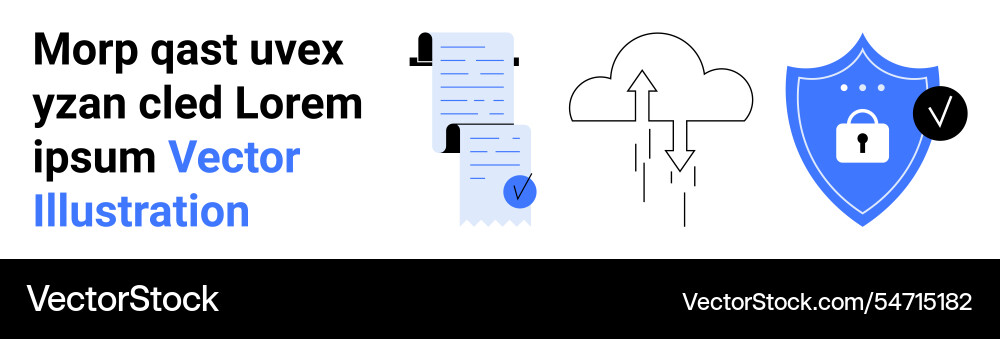 Lock security shield cloud computing compliance Lock security shield cloud computing compliance vector image