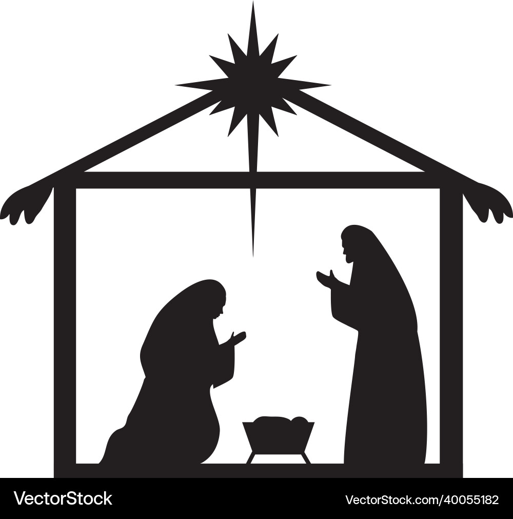 Nativity scene Royalty Free Vector Image - VectorStock