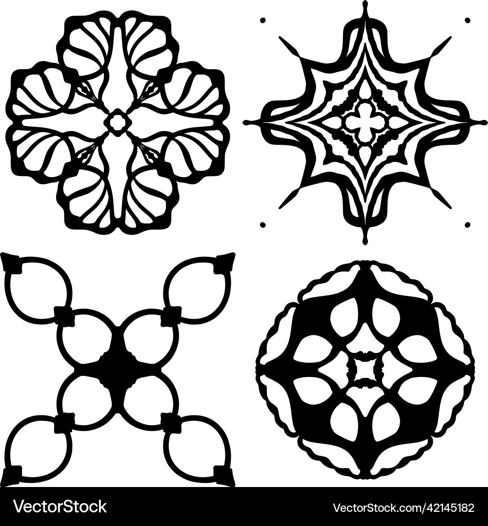 Patterns ornament set element Patterns ornament set element Vector Image
