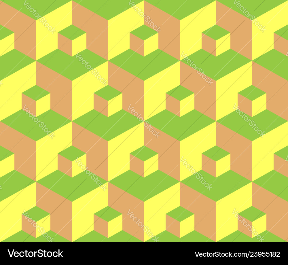 Seamless pattern 3d cube Seamless pattern 3d cube Vector Image