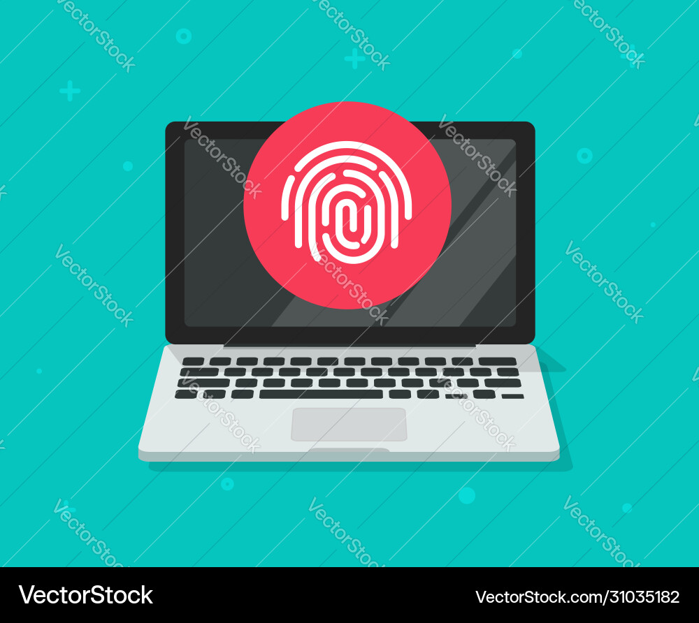 Security protection via touch fingerprint Security protection via touch fingerprint vector image