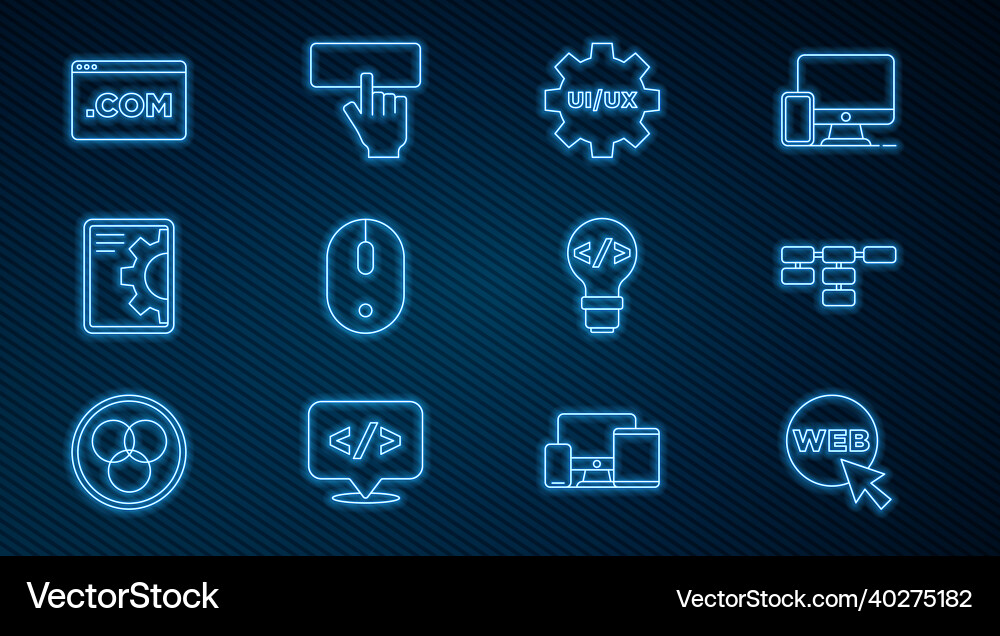Set line web and graphic design site map ui Set line web and graphic design site map ui Vector Image