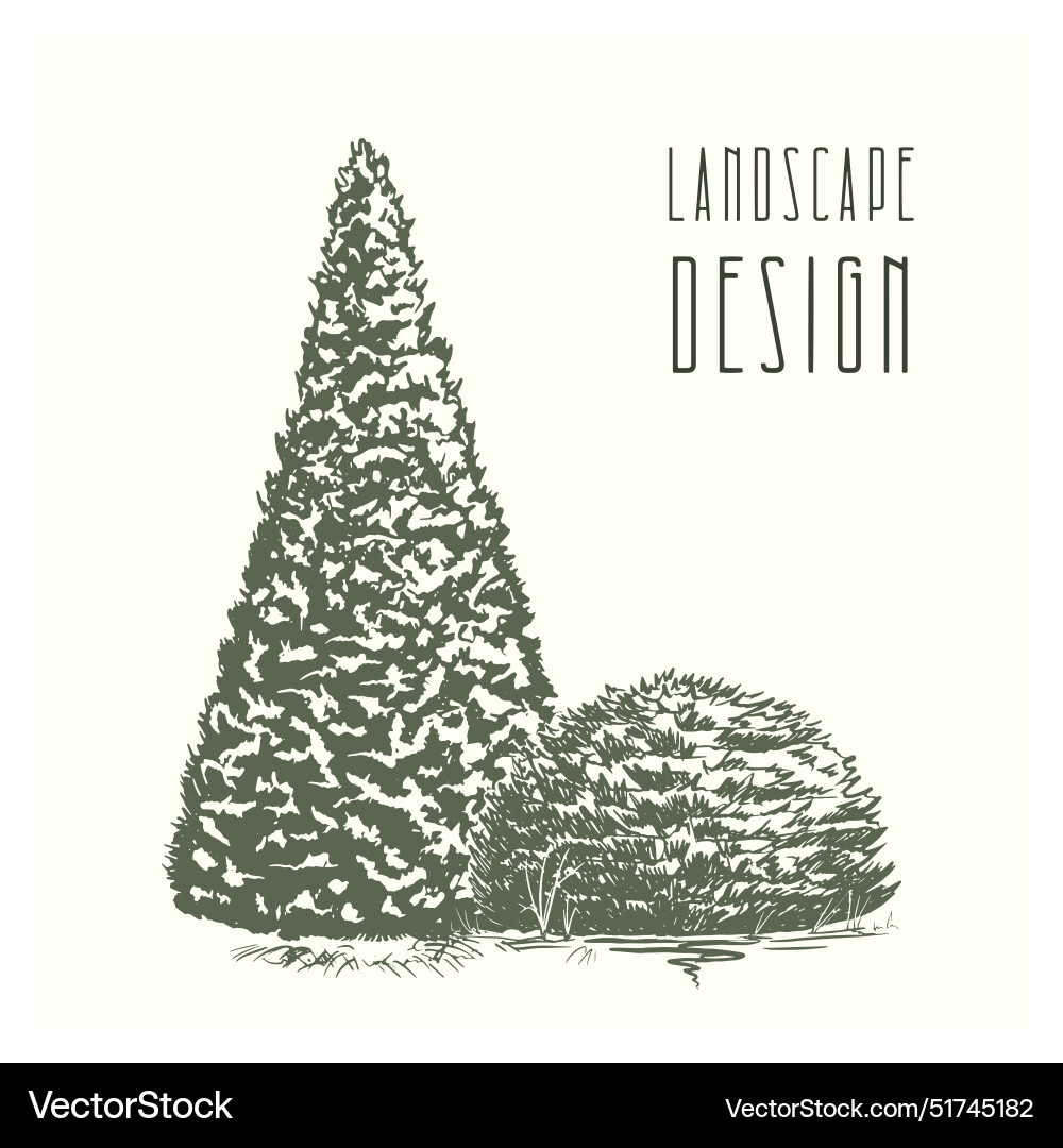 Tree pictograms in color for design Tree pictograms in color for design vector image