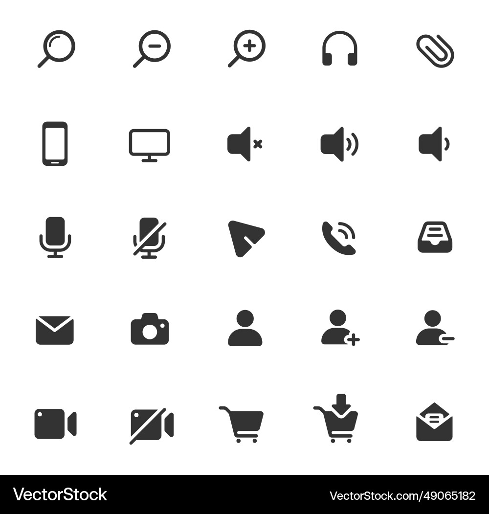 Ui web icons isolated vector image