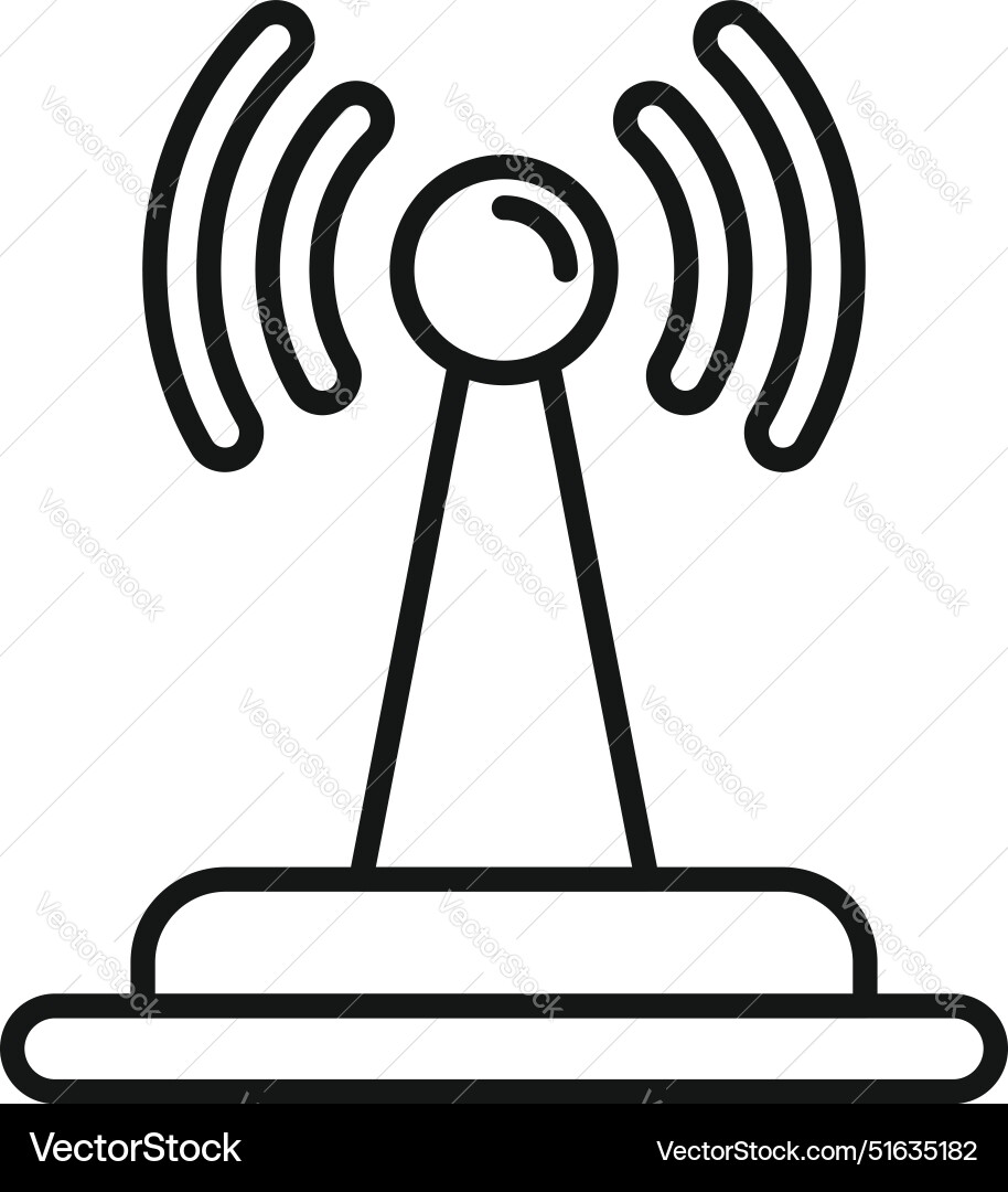 Wireless network icon showing radio waves Wireless network icon showing radio waves Vector Image