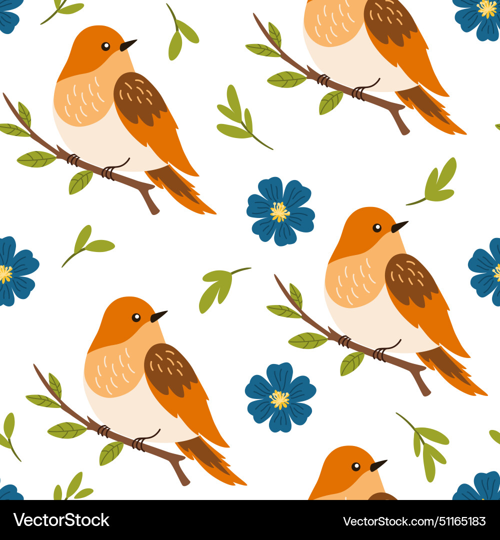 1858 bird pattern 1858 bird pattern vector image