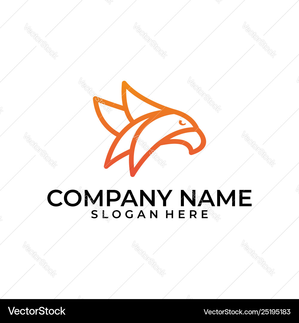 Abstract head eagle color designs template Abstract head eagle color designs template vector image