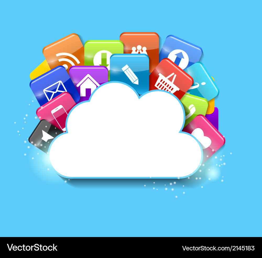 Cloud computing concept Vector Image