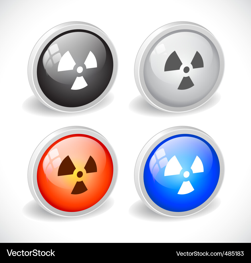 Color 3d buttons for web Vector Image