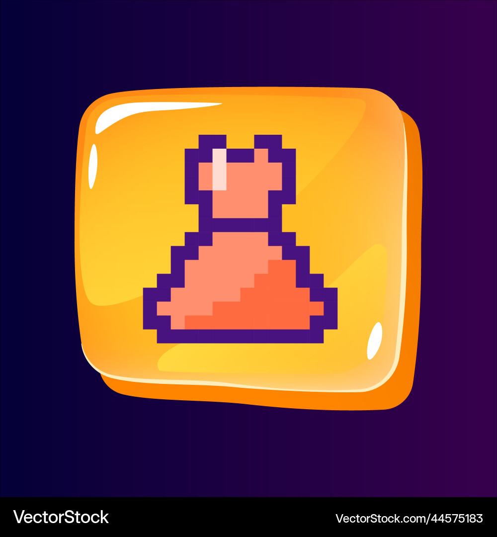 Dress glossy ui button with pixelated color icon Dress glossy ui button with pixelated color icon vector image