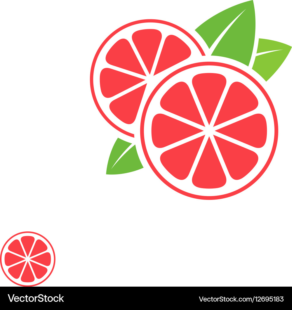 Grapefruit Slice Isolated vector image