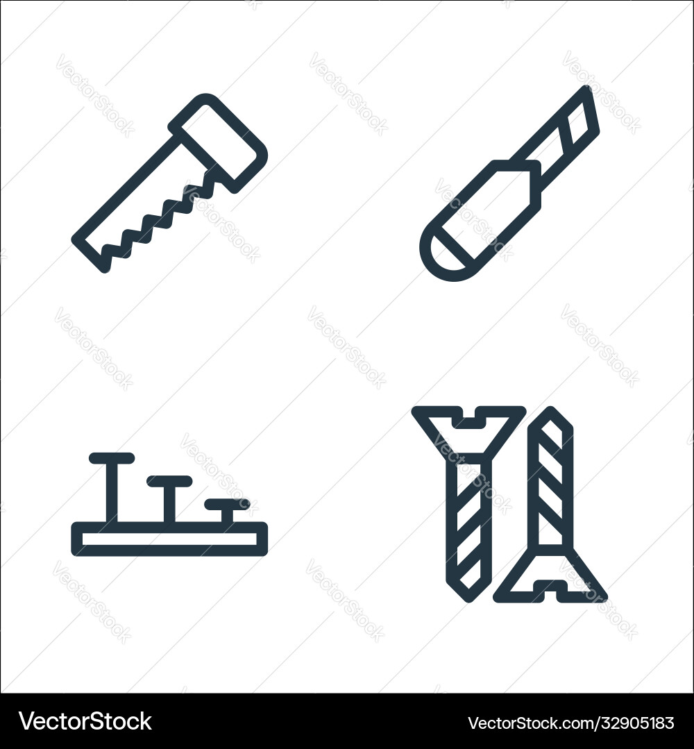Labour day line icons linear set quality Vector Image