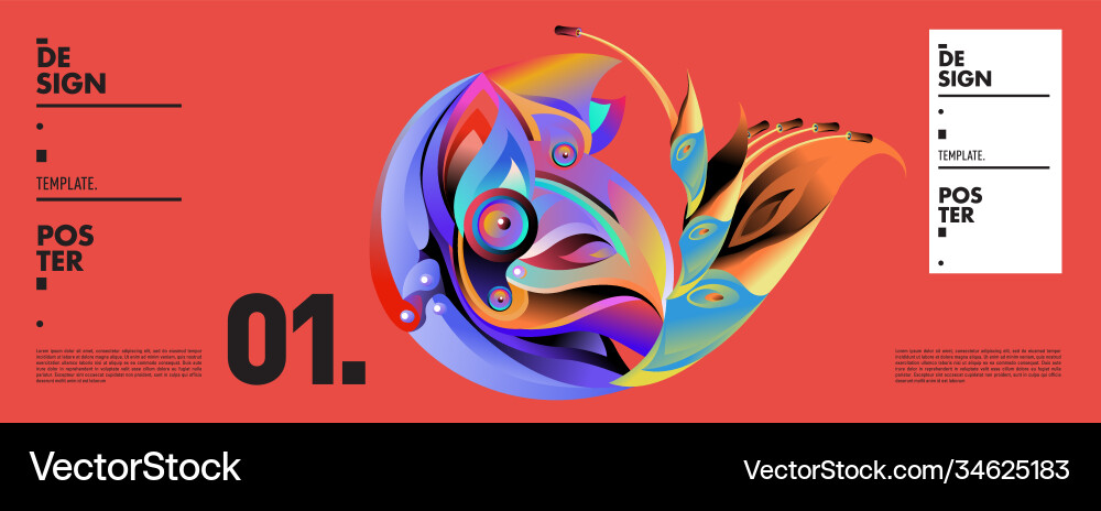 Landing page background template with colorful Landing page background template with colorful Vector Image