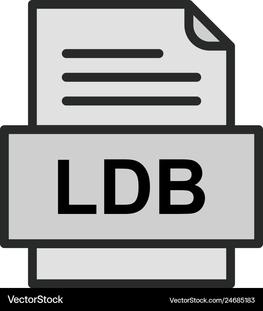 Ldb file document icon Vector Image