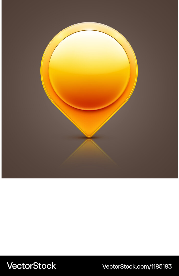 Orange Map Pointer Icon vector image