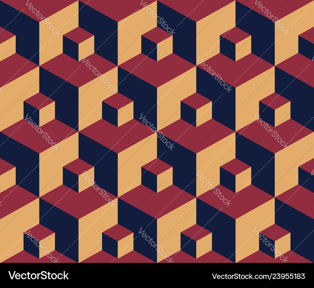 Seamless pattern 3d cube Seamless pattern 3d cube Vector Image