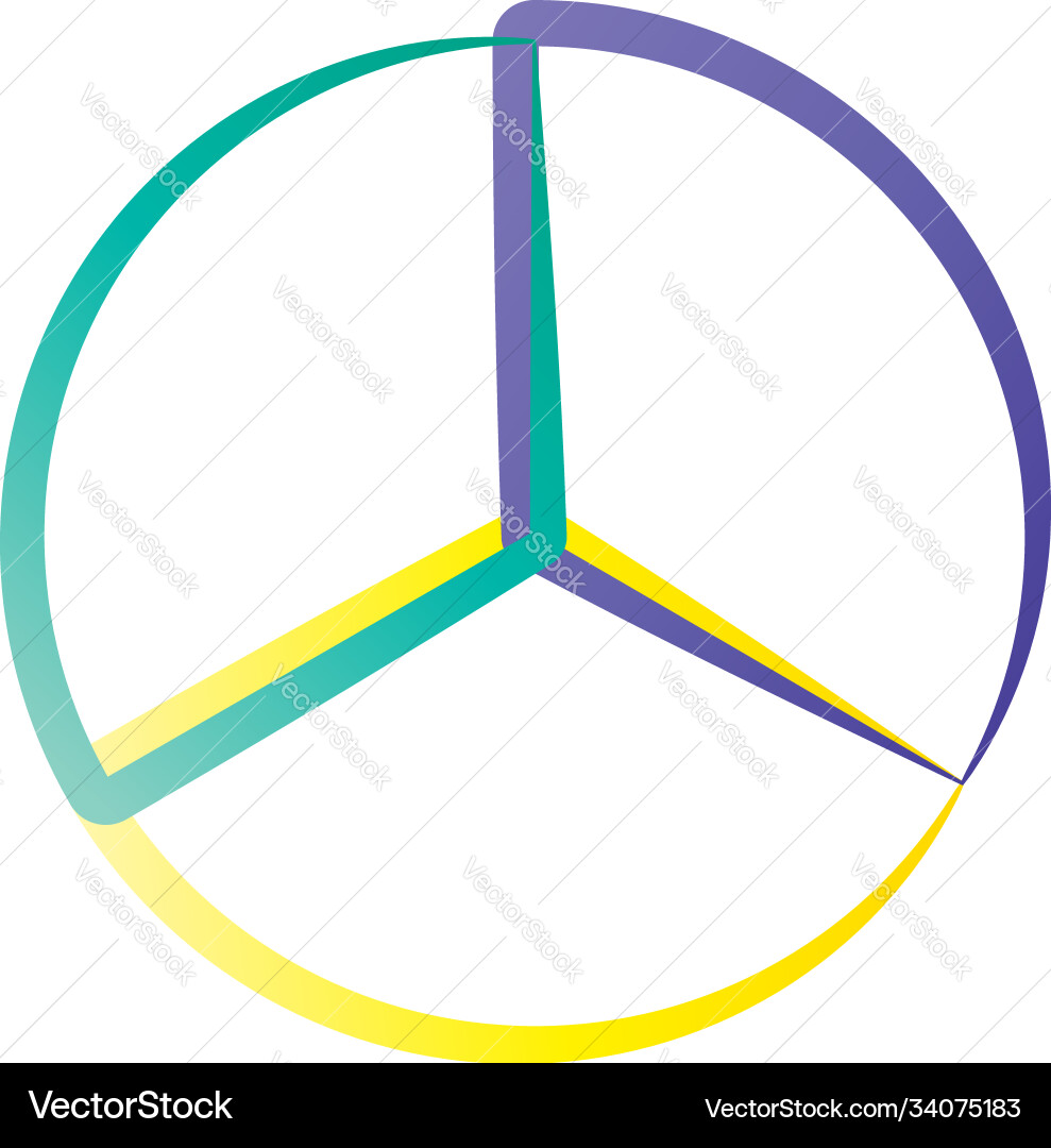 Simple pie chart-graph and diagram circle Vector Image