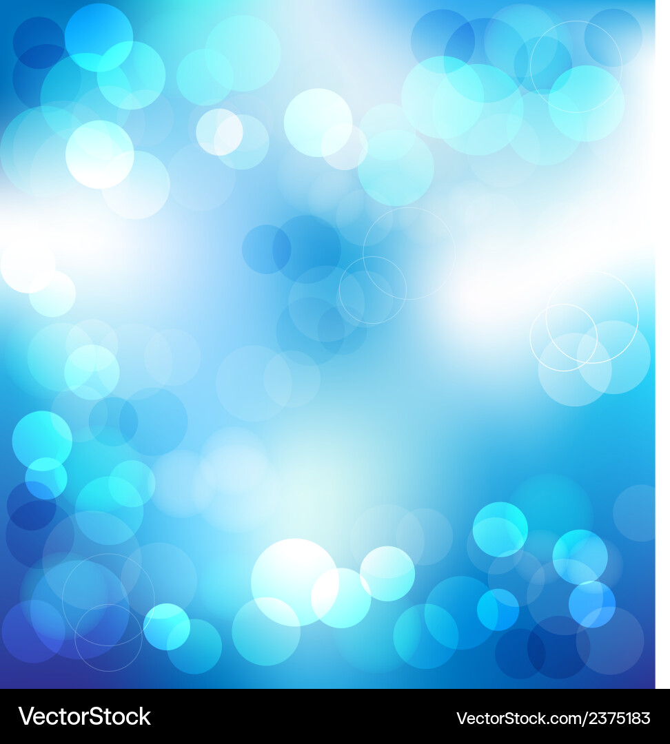 Sparkling Blue Bokeh Abstract Background vector image