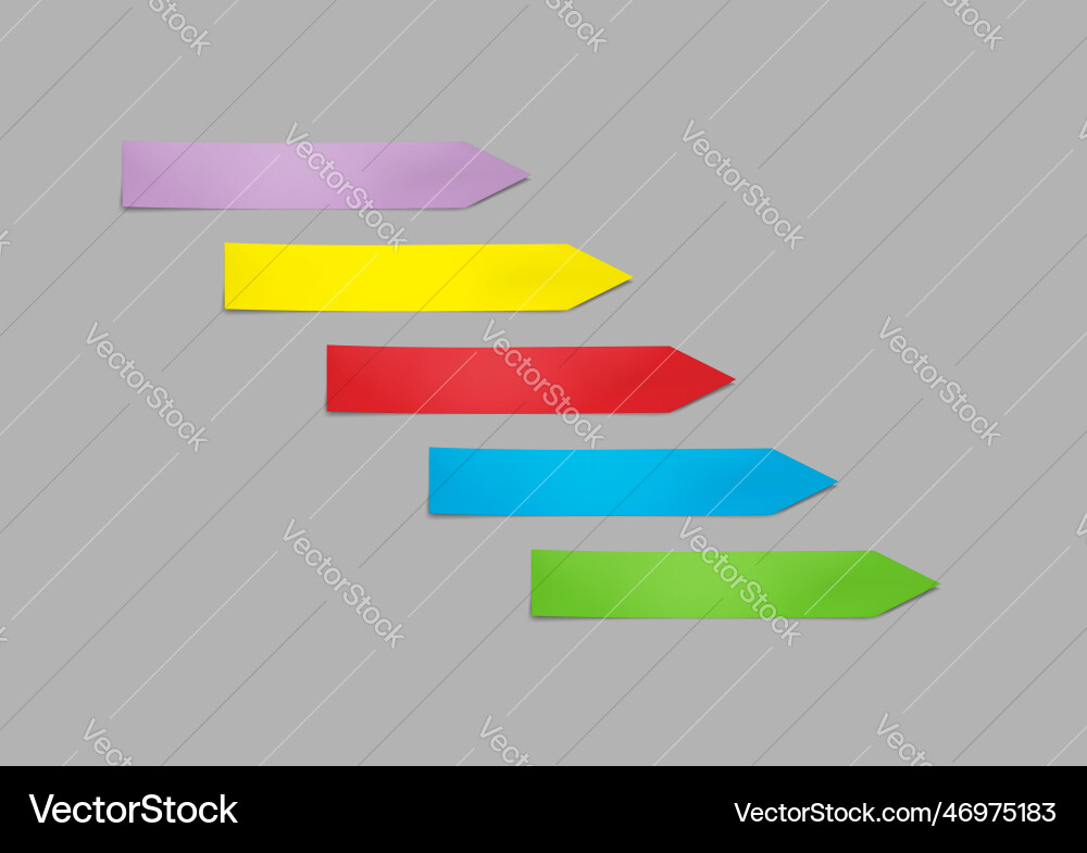 Sticky index notes color set blank colored paper Sticky index notes color set blank colored paper Vector Image