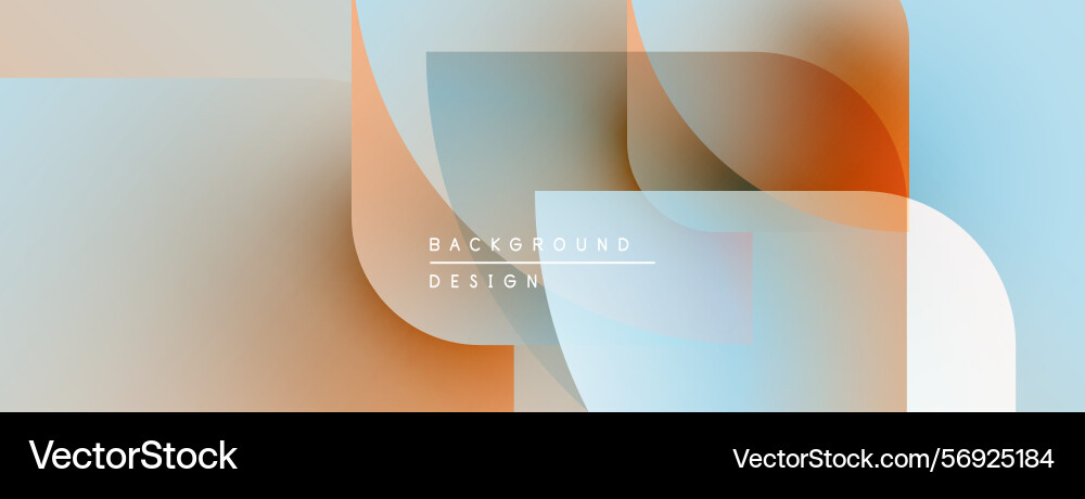 Abstract geometric shapes overlap creating soft Vector Image