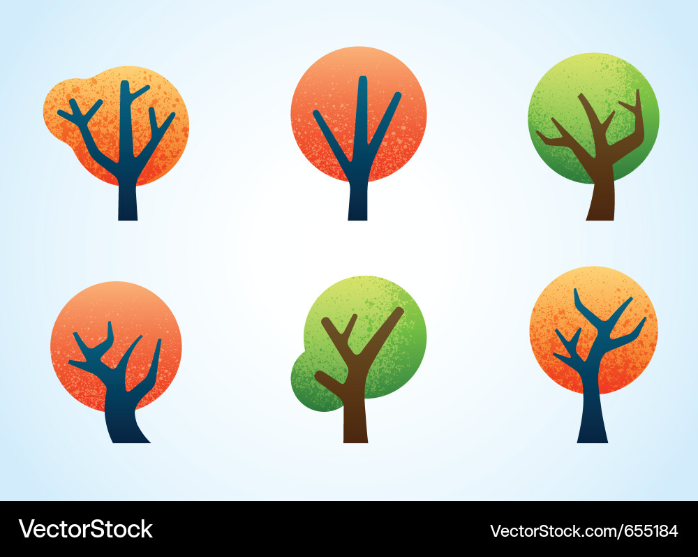 Abstract trees Vector Image