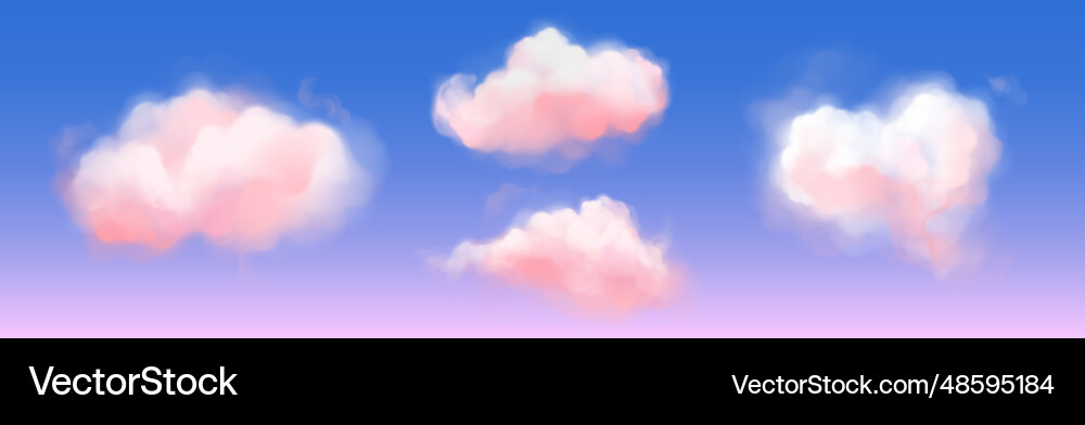 Fantasy pink cloud in sky pastel background Fantasy pink cloud in sky pastel background vector image