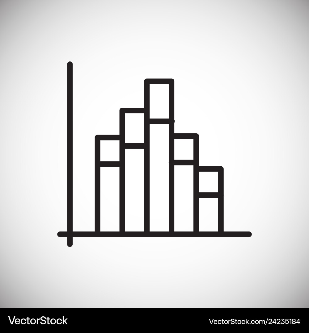 Graph line icon on background for graphic and web Vector Image