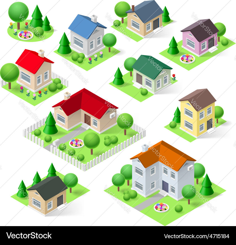 House set Royalty Free Vector Image - VectorStock