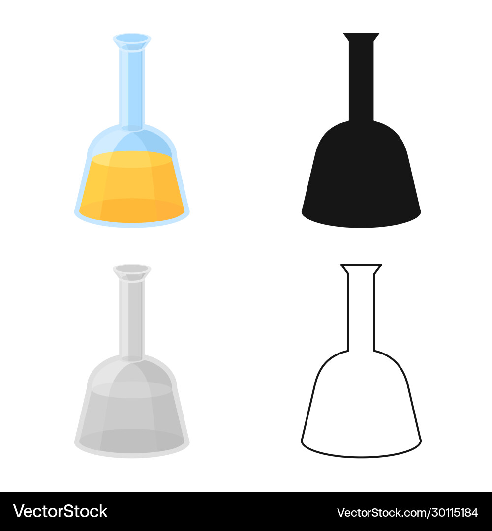 Isolated object flask and lab icon graphic Vector Image
