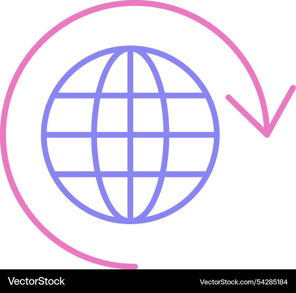 Loading line two colour icon Vector Image