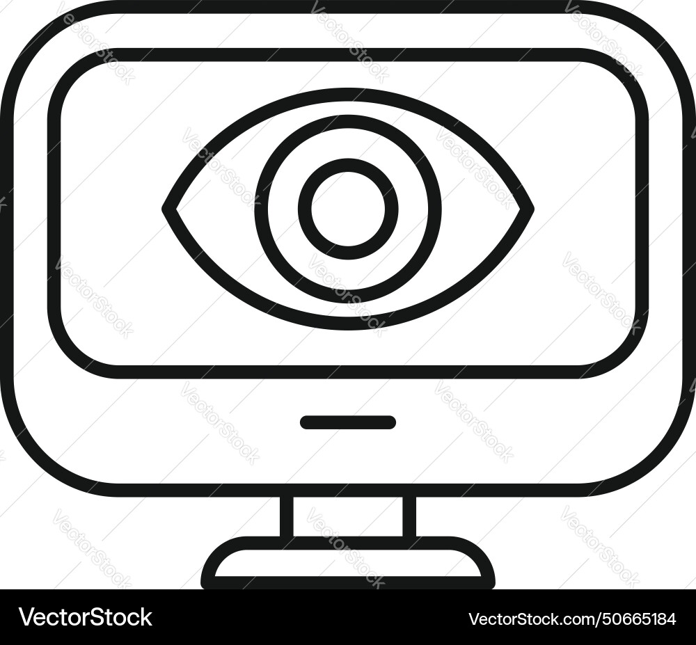 Monitor technical overview icon outline Monitor technical overview icon outline vector image