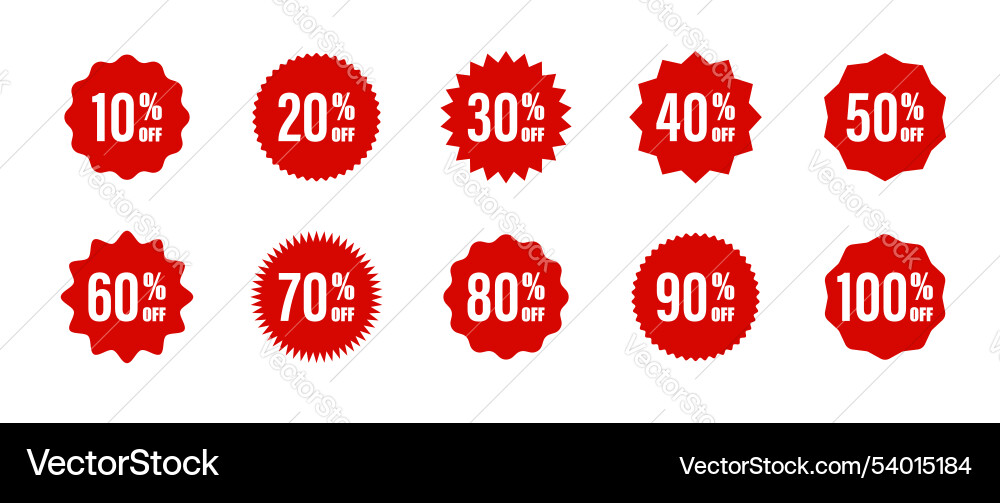 Starburst price set of zigzag edge circle shapes Starburst price set of zigzag edge circle shapes vector image