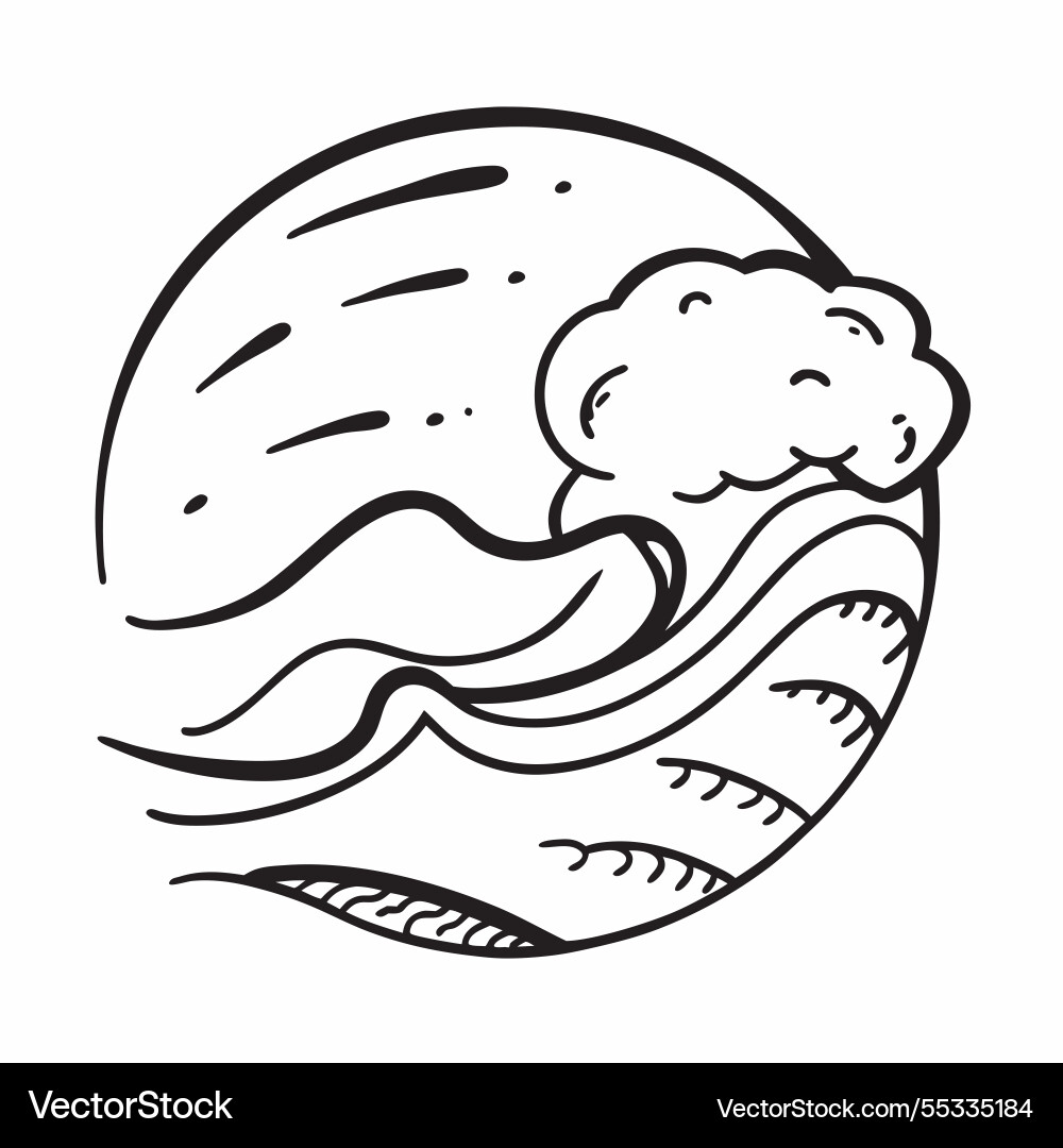 Subtle summer waves seamless pattern with soft Subtle summer waves seamless pattern with soft vector image