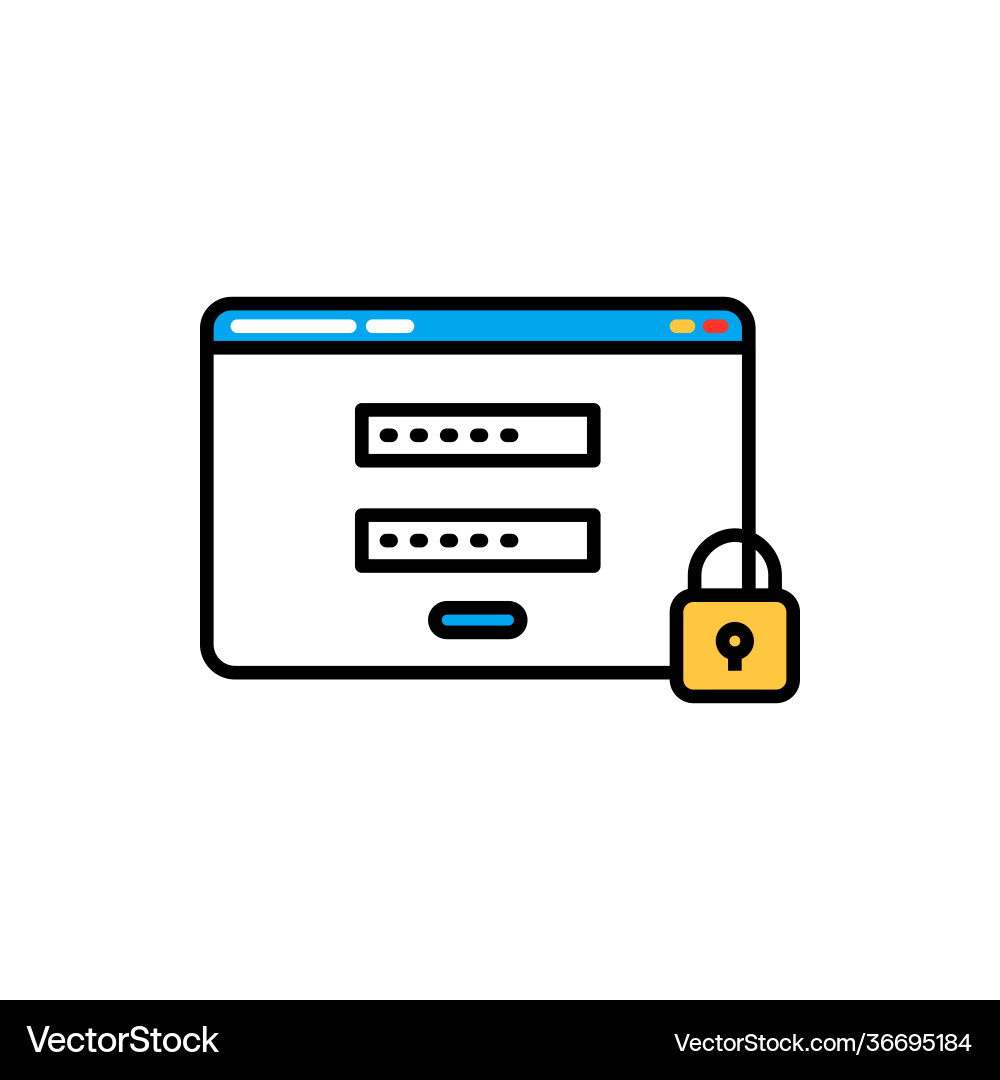 User profile with password and login data security Vector Image