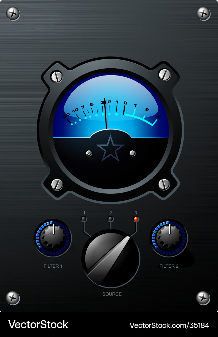 Volume Meter Display Vector Image