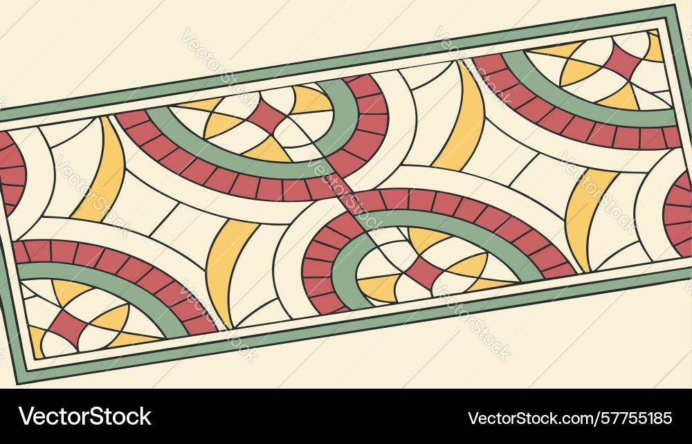 Abstract geometric circular pattern design vector image