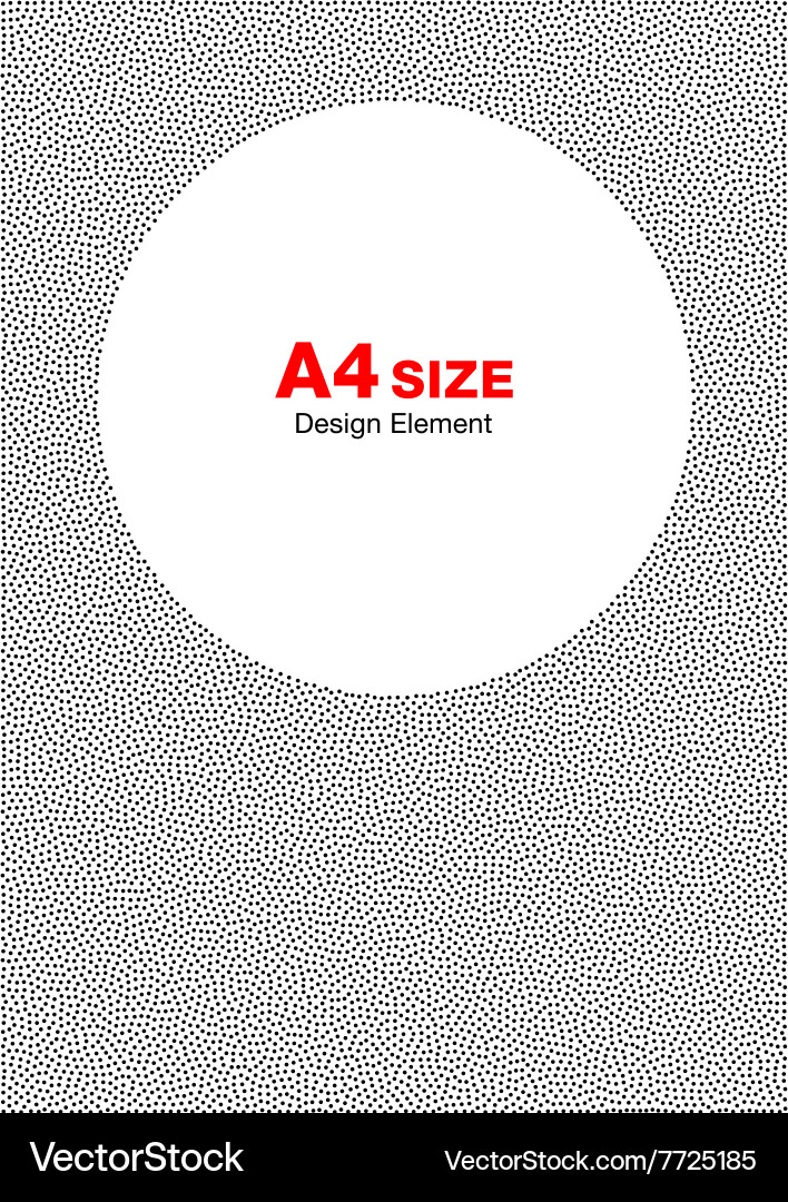Abstract halftone dots circle background a4 size vector image