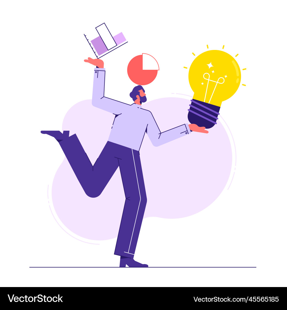 Balancing daily tasks concept Balancing daily tasks concept vector image