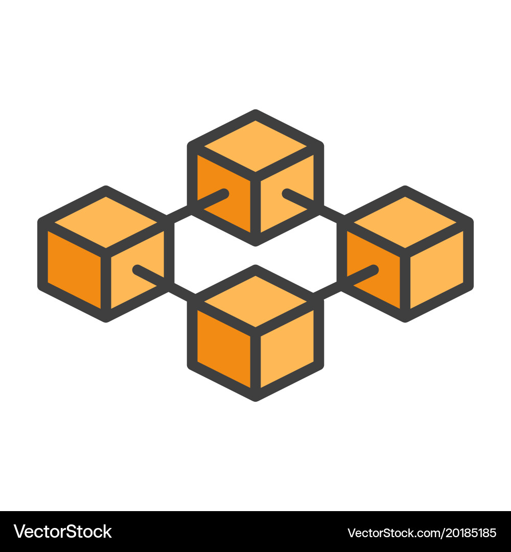 Blockchain line icon simple minimal pictograph – Royalty-Free Vector |  VectorStock