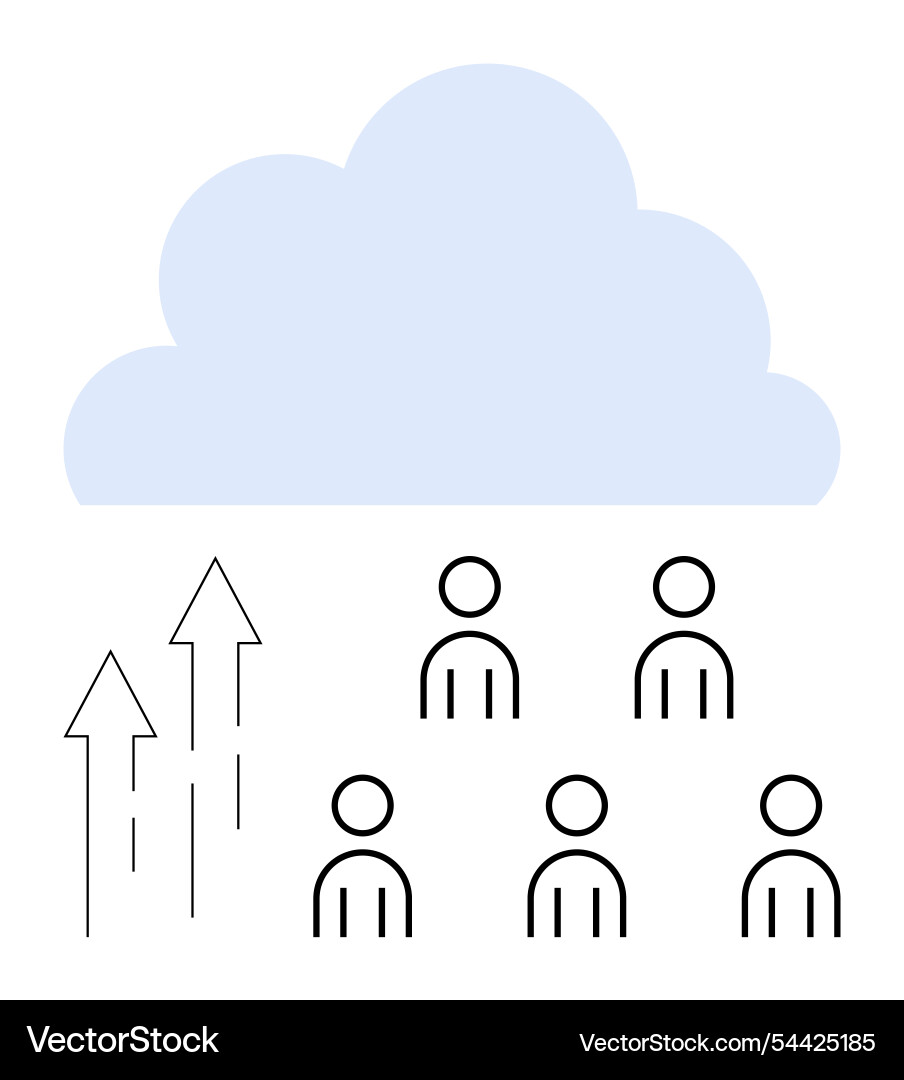 Cloud storage and networking concept with user Cloud storage and networking concept with user vector image