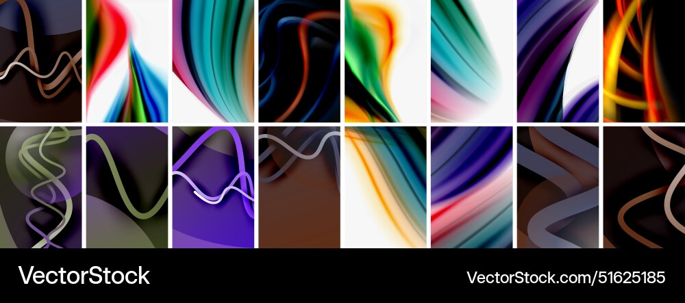 Collection of abstract background with waves Collection of abstract background with waves vector image