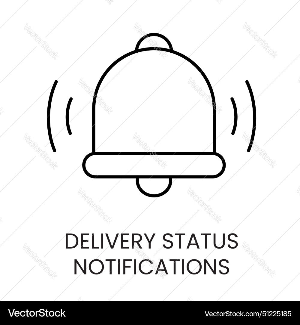 Delivery status notifications line icon Vector Image