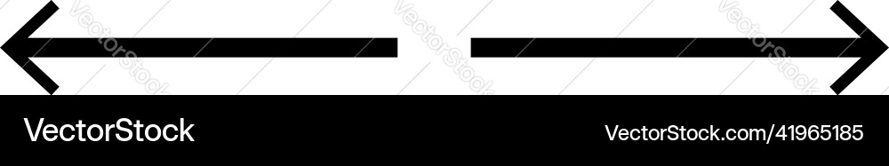 Left and right arrow pointer cursor in opposite vector image