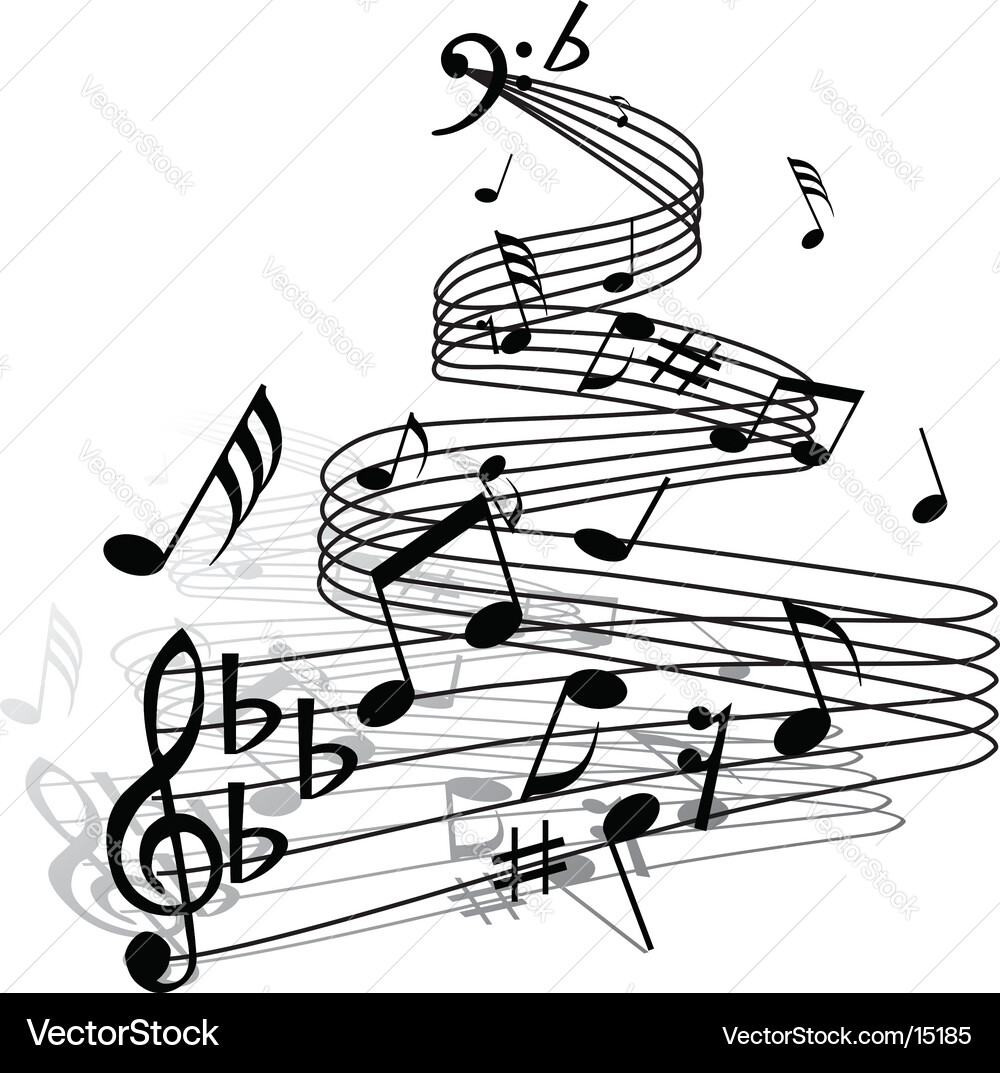 Musical Flow Lines vector image