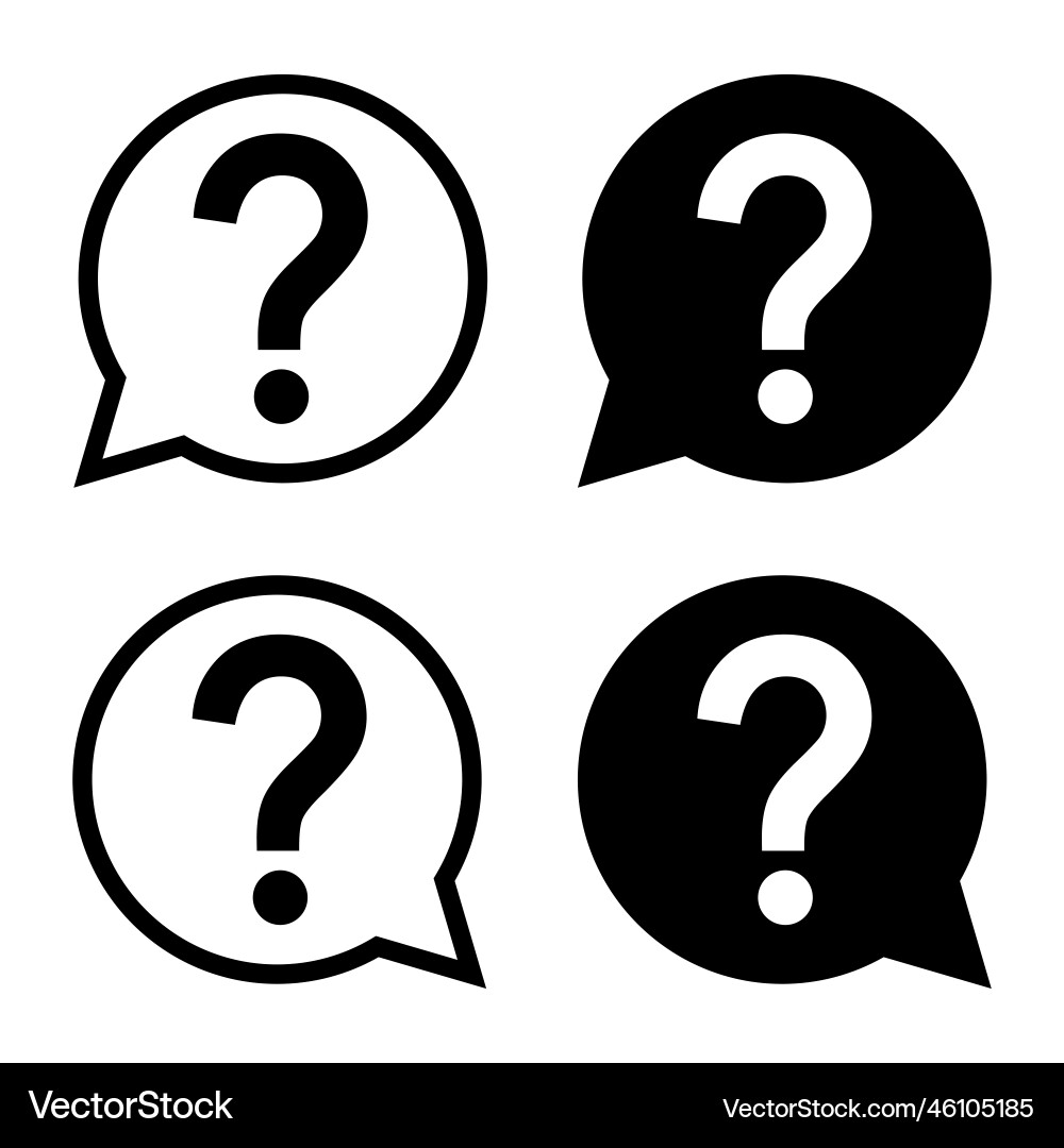 Set of question icon mark help or ask bubble Vector Image