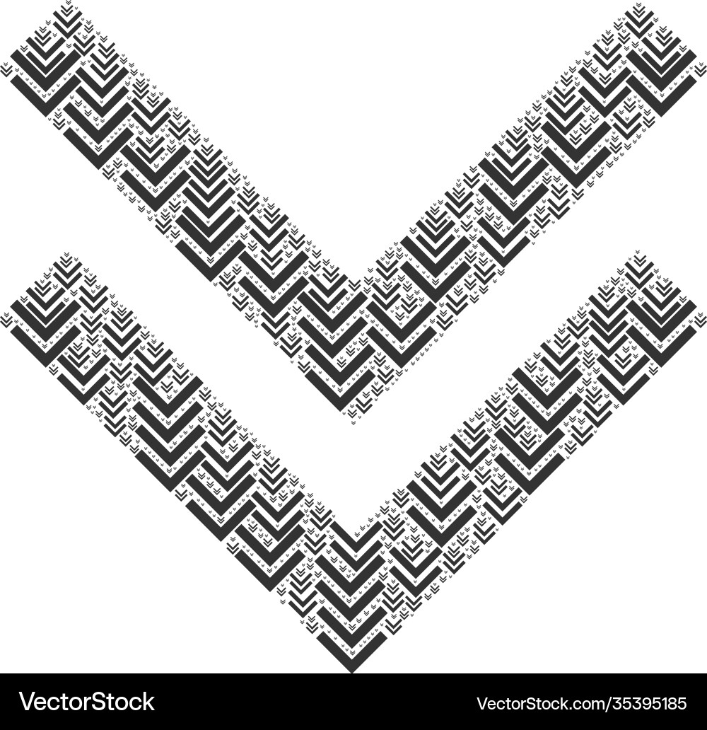 Shift down recursion mosaic itself items Shift down recursion mosaic itself items vector image
