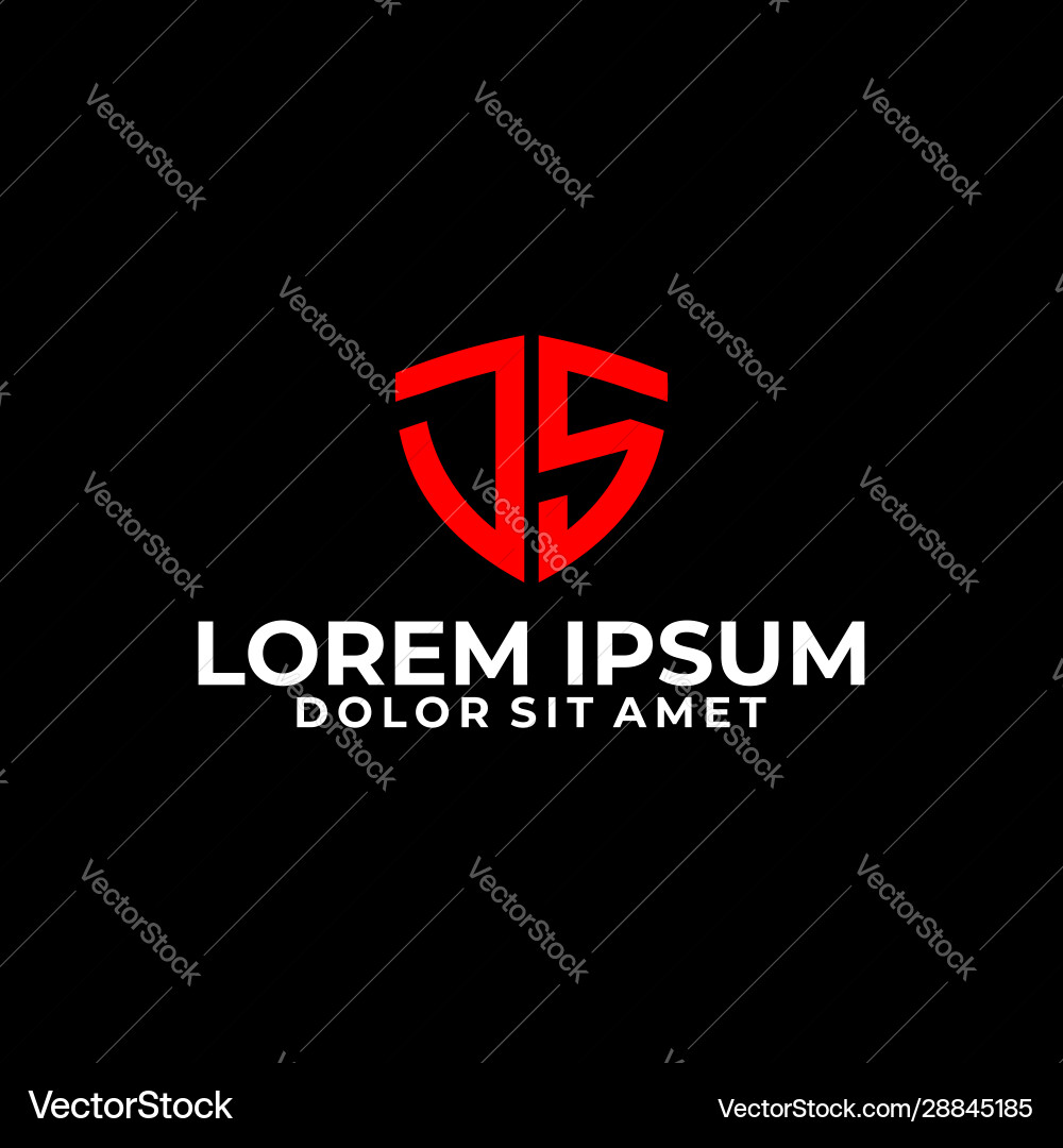Ursprünglicher Buchstabe t oder js Logo Vorlage mit Schild Ursprünglicher Buchstabe t oder js Logo Vorlage mit Schild vektorbild