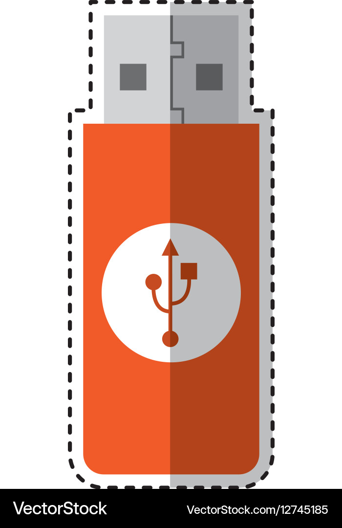 Usb memory isolated icon Vector Image